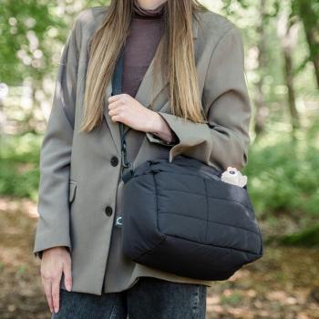 Капитонирана чанта за количка Done by Deer Black