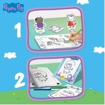Творчески комплект, Lisciani, Peppa Pig, 2 в 1 раница с комплект за рисуване