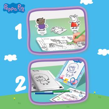 Творчески комплект, Lisciani, Peppa Pig, 2 в 1 раница с комплект за рисуване