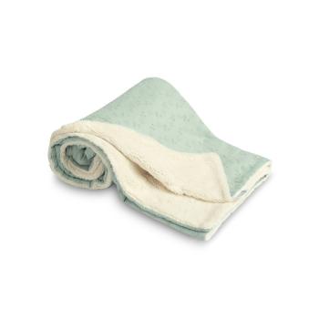Плюшено детско одеало с дантела Sensillo Мента