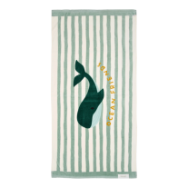 Детска Хавлиена Плажна Кърпа Little Dutch Seashells and Stripes Surf Blue