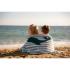 Детска Хавлиена Плажна Кърпа Little Dutch Seashells and Stripes Surf Blue