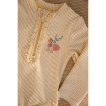 Детски Цял Бански Костюм с Дълъг Ръкав и Къдрички Little Dutch Ocean Treasures Yellow - 98/104