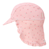 Детска Шапка с Протектор за Врат Little Dutch Sunny Flowers Blush - размер 2