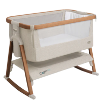 Бебешко сгъваемо легло Tutti Bambini CoZee® AIR SCANDINAVIAN WALNUT/ECRU