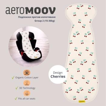 Подложкa против изпотяване за столче за кола AeroMoov Air Layer Група 2/3 Cherries