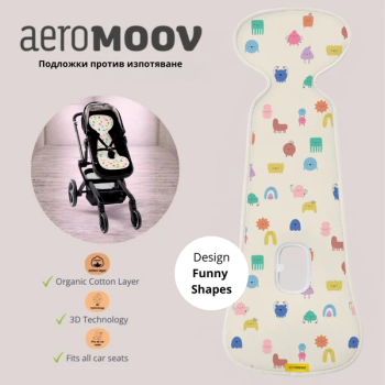 Подложкa против изпотяване за количка AeroMoov Air Layer група В Funny Shapes