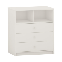 Скрин с три чекмеджета №7 ПДЧ Arbor Бял