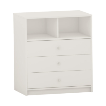 Скрин с три чекмеджета №7 ПДЧ Arbor Бял