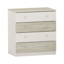 Скрин с четири чекмеджета №10 ПДЧ Arbor Гоби + Бяло