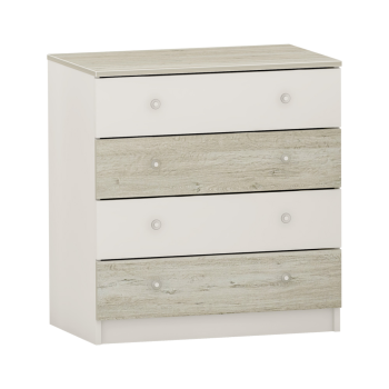 Скрин с четири чекмеджета №10 ПДЧ Arbor Гоби + Бяло