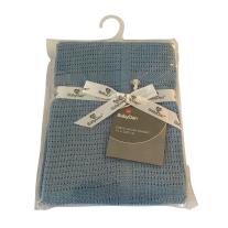 Плетено одеало от памук BabyDan Dusty Blue