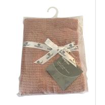 Плетено одеало от памук BabyDan Dusty Pink