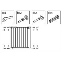 Резервен комплект фитинги за прегради под напрежение BabyDan