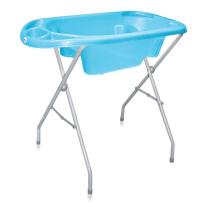 Бебешка анатомична вана с отвор и стойка Lorelli, оранжева