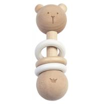 Бебешка дървена дрънкалка BamBam Eco Friendly, Мече
