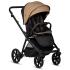 Бебешка количка 2 в 1 Tutis - Mio 3+, еко кожа, Beige