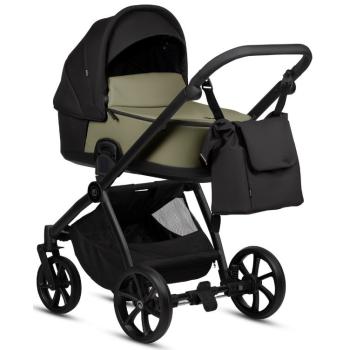 Бебешка количка 2 в 1 Tutis - Mio 3+, еко кожа, Olive