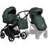 Бебешка количка 2 в 1 Tutis - Mio 3+, еко кожа, Pacific Green