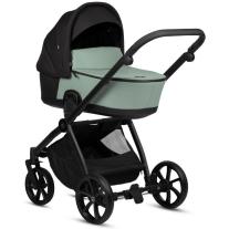 Бебешка количка 2 в 1 Tutis - Mio 3+, еко кожа, Sage