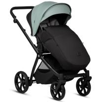 Бебешка количка 2 в 1 Tutis - Mio 3+, еко кожа, Sage
