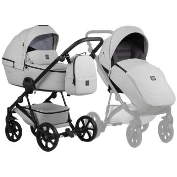 Бебешка количка 2 в 1 Tutis - Viva 5+, еко кожа, Cloud