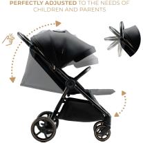 Бебешка лятна количка KinderKraft - Mitzy, Ink Black