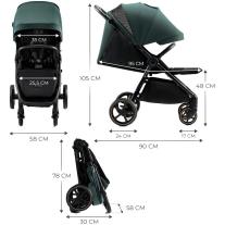 Бебешка лятна количка KinderKraft - Mitzy, Jade Green