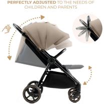 Бебешка лятна количка KinderKraft - Mitzy, Linen Beige