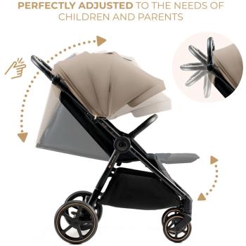 Бебешка лятна количка KinderKraft - Mitzy, Linen Beige