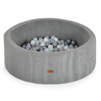 Бебешки басейн за игра с 200 топки Moni Toys, Boucle, сив