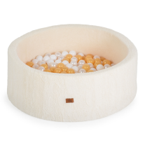 Бебешки басейн за игра с 200 топки Moni Toys, Boucle, слонова-кост