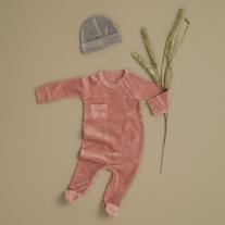 Бебешки гащеризон от кадифе и органичен памук Fresk Indigo