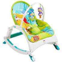 Бебешки шезлонг и люлеещо столче 3в1 Fisher Price, Rainforest Friends