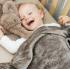 Бебешко одеяло Babycalin - Сиво, 75 x 100 cm