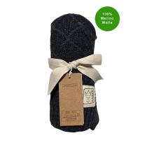 Бебешко одеяло от мериносова вълна Kaiser WOOL, Black