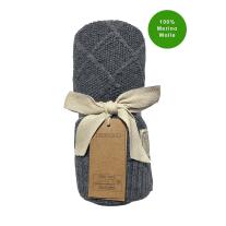 Бебешко одеяло от мериносова вълна Kaiser WOOL, Graphite