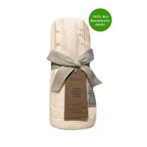 Бебешко одеяло от органичен памук Kaiser CABLE KNITT, Cream