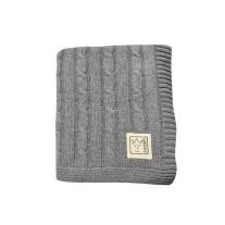 Бебешко одеяло от органичен памук Kaiser CABLE KNITT, Light Grey