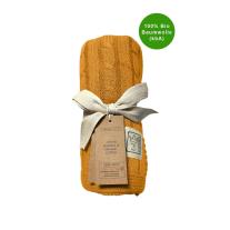 Бебешко одеяло от органичен памук Kaiser CABLE KNITT, Mustard