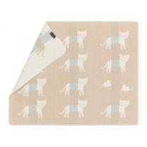 Бебешко памучно одеяло David Fussenegger, Juwel 70х90, Котки, Бежово