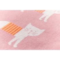 Бебешко памучно одеяло David Fussenegger, Juwel 70х90, Котки, Розово