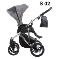 Бебешка количка 2в1 Bebetto - BRESSO Premium Class Silver S02