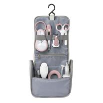 Бебешки хигиенни принадлежности в несесер Beaba, 9 части, Old Pink