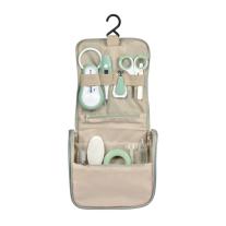 Бебешки хигиенни принадлежности в несесер Beaba, 9 части, Sage Green