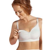 Безшевен сутиен за кърмене Carriwell - Organic Maternity, размер L, бял