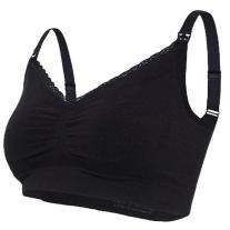 Безшевен сутиен за кърмене Carriwell - Organic Maternity, размер L, черен