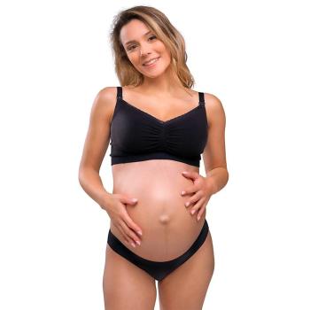 Безшевен сутиен за кърмене Carriwell - Organic Maternity, размер L, черен