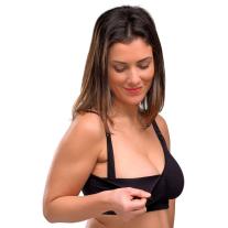 Безшевен сутиен за кърмене Carriwell - Original Maternity, размер S/M, 2 броя, черен и бежов