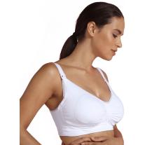 Безшевен сутиен за кърмене с подплънки Carriwell - GelWire, размер 2XL, бял